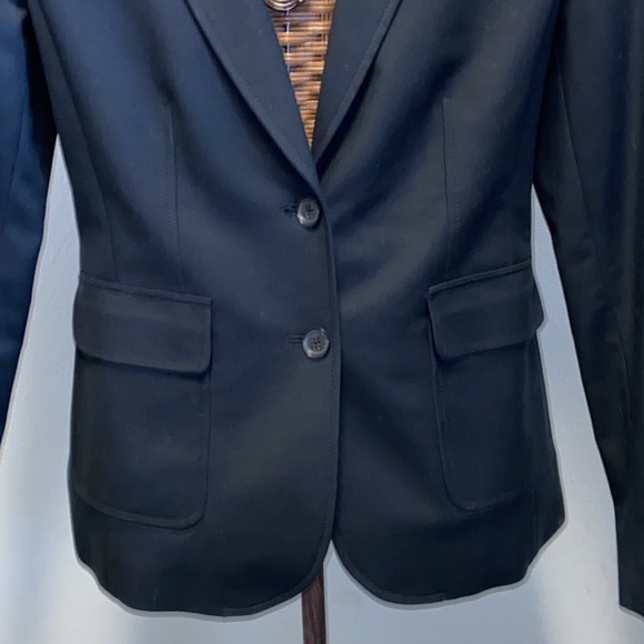 Banana Republic Size 4 Black Single Breasted Stretch Workwear Blazer Jacket 4905 - Picture 3 of 6